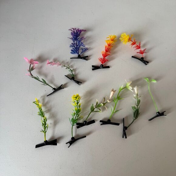 Music Festival Plant Sprouts Hair Clips (11) Rave, EDM, PLUR - Picture 4 of 7